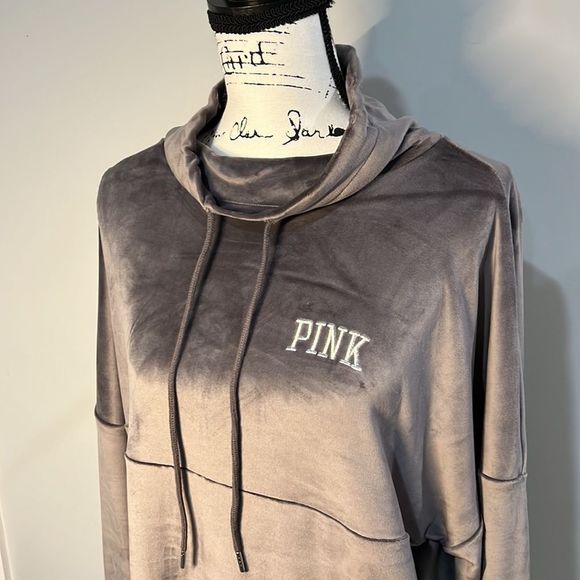Victoria Secret PINK Velour Cowl Neck Sweater - Picture 2 of 5